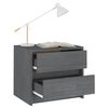 vidaXL Table de chevet Gris 40x30,5x35,5 cm Bois de pin solide
