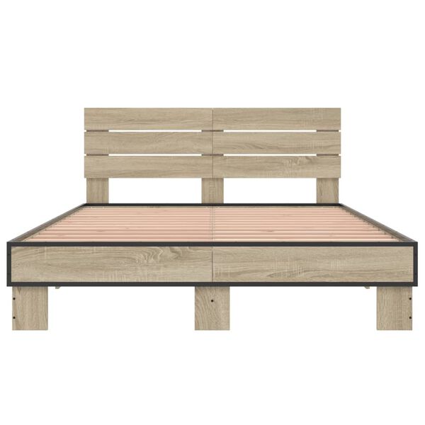 vidaXL Cadre de lit sans matelas chêne sonoma 140x190 cm