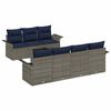 vidaXL Ensemble de canap&eacute; de jardin 8 pc Gris polyrotin