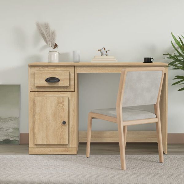 vidaXL Bureau avec tiroir chêne sonoma 115x50x75 cm bois d'ingénierie