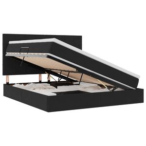 vidaXL Lit avec rangement et matelas Noir 160 x 200 cm Velours