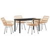 vidaXL Ensemble de salle &agrave; manger pour jardin 5 pcs Marron