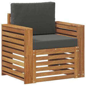 vidaXL Canap&eacute; d&rsquo;ext&eacute;rieur Bois d'acacia massif et polyester Naturel