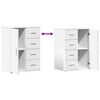 vidaXL Buffets 2 pcs blanc 59x39x80 cm bois d'ingénierie