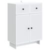 vidaXL Buffet Blanc 66 x 34,5 x 90 cm Bois d'ing&eacute;nierie