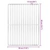 vidaXL Grille de barbecue Argent 40 x 30 cm Acier inoxydable