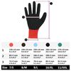 vidaXL Gants de Travail 12 pcs Rouge et Noir 7 / S Revêtement en latex