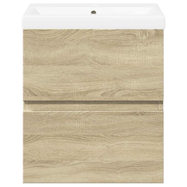 vidaXL Ensemble de meubles de salle de bain 2 pcs ch&ecirc;ne sonoma