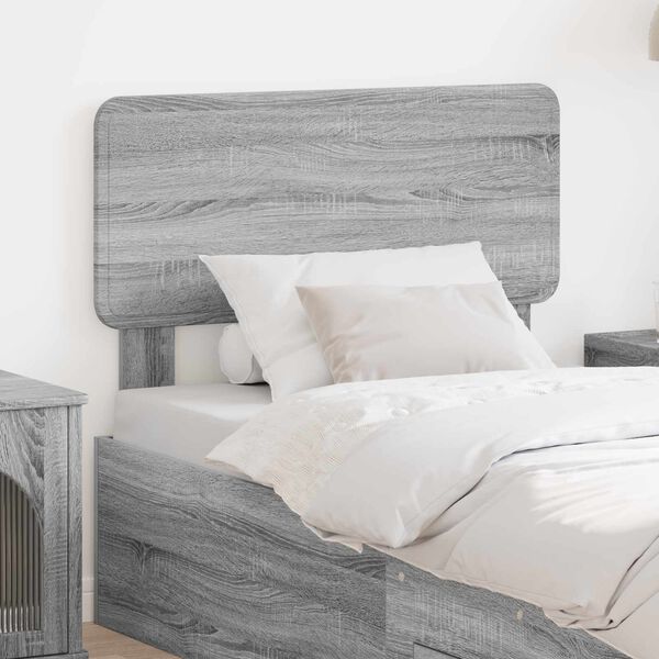 vidaXL T&ecirc;te de lit Gris Sonoma 75 cm Bois d'ing&eacute;nierie