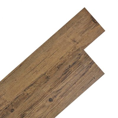 vidaXL Planche de plancher PVC autoadhésif 5,21 m² 2 mm Marron noyer