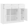 vidaXL Buffet Blanc 91x28x75 cm Bois d'ing&eacute;nierie