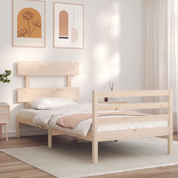 vidaXL Cadre de lit sans matelas bois massif