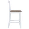 vidaXL Chaises de bar lot de 2 blanc tissu