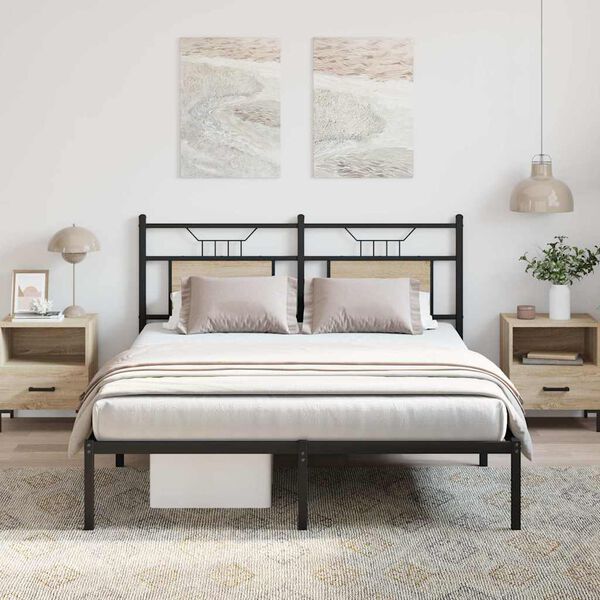 vidaXL Cadre de lit sans matelas ch&ecirc;ne sonoma 140x200 cm