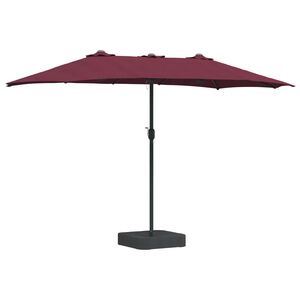 vidaXL Parasol de jardin Bordeaux 385 x 209 x 244 cm Polyester