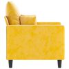 vidaXL Fauteuil Jaune 60 cm Velours