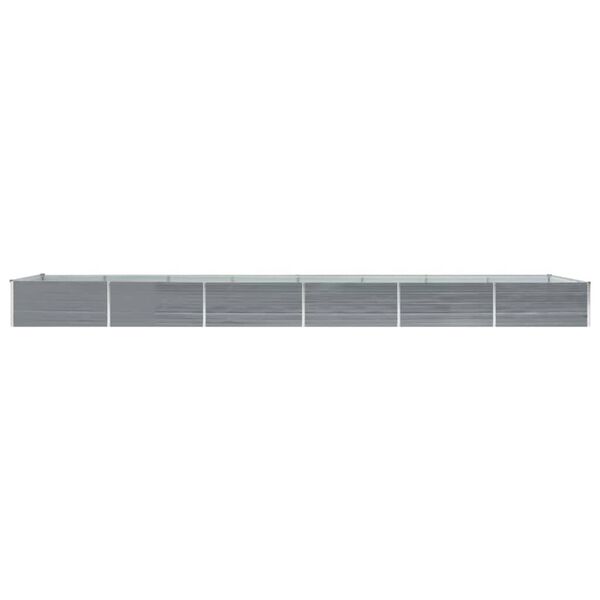 vidaXL Lit surélevé de jardin Acier galvanisé 600x80x45 cm Gris