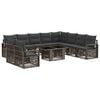 vidaXL Ensemble de canap&eacute; de jardin 11 pc Gris et Gris fonc&eacute; polyrotin
