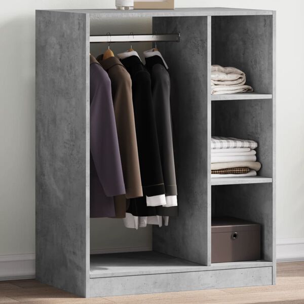 vidaXL Garde-robe gris b&eacute;ton 77x48x102 cm bois d'ing&eacute;nierie