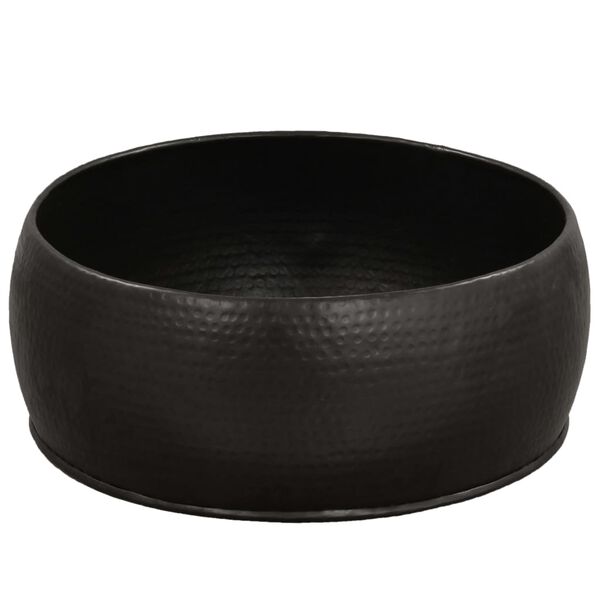 vidaXL Table basse Aluminium martel&eacute; 70x30 cm Noir