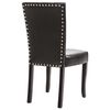 vidaXL Chaises &agrave; manger lot de 2 marron fonc&eacute; similicuir