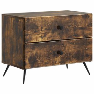 vidaXL Cabinet de chevet avec tiroir Ch&ecirc;ne fum&eacute; 62 x 34,5 x 47,5 cm