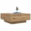 vidaXL Table basse Ch&ecirc;ne artisanal 80 x 80 x 31 cm Bois d'ing&eacute;nierie