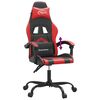 vidaXL Chaise de jeu Noir et rouge Similicuir