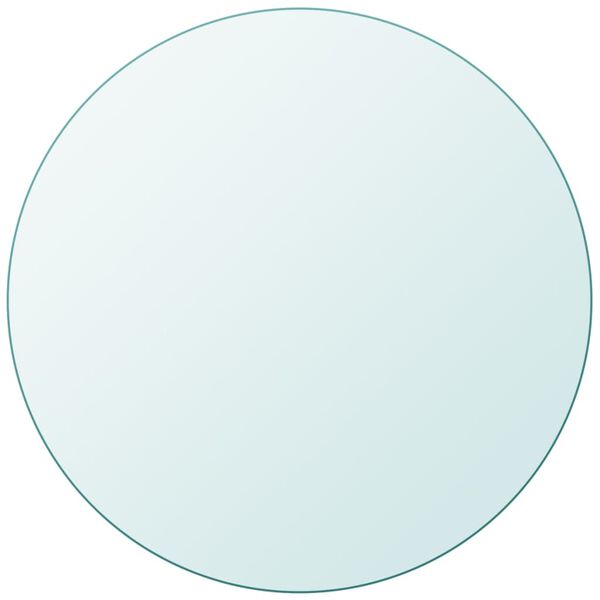 vidaXL Dessus de table ronde en verre tremp&eacute; 600 mm