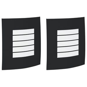 vidaXL Appliques murales extérieures 2 pcs Noir 23,5 x 10,5 x 26 cm