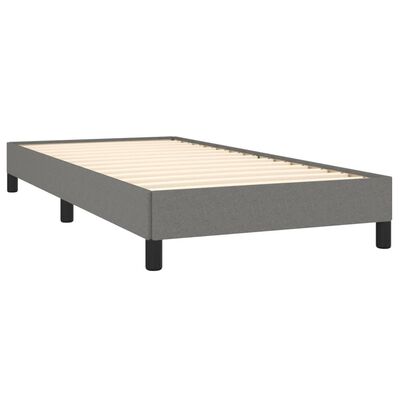 vidaXL Cadre de lit sans matelas gris foncé 90x200 cm tissu