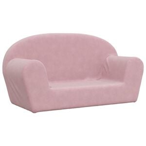 vidaXL Canap&eacute; pour enfants 2 places rose peluche douce