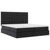 vidaXL Lit avec rangement et matelas avec matelas Noir 200 x 200 cm