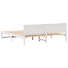 vidaXL Cadre de lit avec t&ecirc;te de lit Blanc 180 x 200 cm Pin massif
