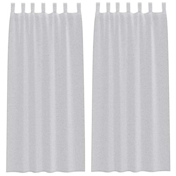 vidaXL Rideau en Voile 2 pcs Gris clair 260 x 140 cm Polyester