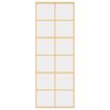 vidaXL Porte coulissante doré 76x205 cm verre ESG clair et aluminium