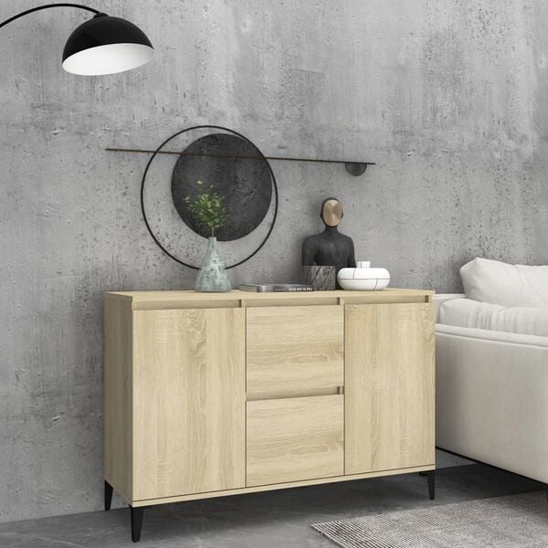 vidaXL Buffet chêne sonoma 102x35x70 cm bois d'ingénierie