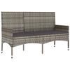 vidaXL Banc de jardin à 3 places avec coussins Gris Résine tressée