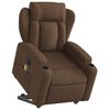 vidaXL Fauteuil inclinable de massage &eacute;lectrique Marron Tissu