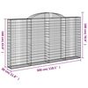 vidaXL Paniers &agrave; gabions arqu&eacute;s 9 pcs 300x30x160/180 cm fer galvanis&eacute;