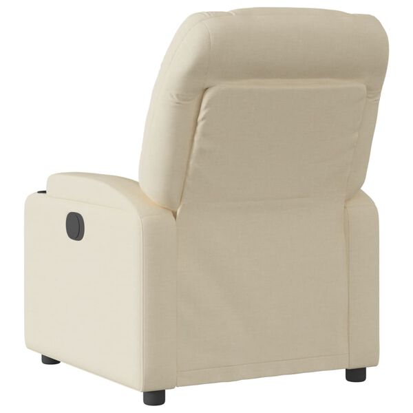 vidaXL Fauteuil inclinable en tissu cr&egrave;me