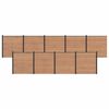 vidaXL Ensemble de Cl&ocirc;ture 9 pc 1564 x 186 cm WPC et Aluminium Marron