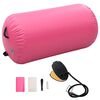 vidaXL Rouleau gonflable de gymnastique avec pompe 120x75 cm PVC Rose