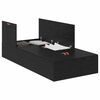 vidaXL Cadre de lit avec rangement Ch&ecirc;ne noir 70 x 190 cm