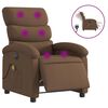 vidaXL Fauteuil inclinable de massage &eacute;lectrique marron tissu