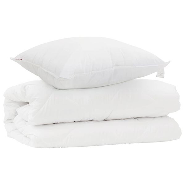 vidaXL Ensemble de Duvet avec oreiller 2 pcs Blanc Microfibre