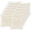 vidaXL Coussin avec oreiller HEERLEN 12 pi&egrave;ces Blanc Fleece PV