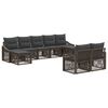 vidaXL Ensemble de canap&eacute; de jardin 9 pcs Gris polyrotin