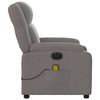 vidaXL Fauteuil de massage inclinable &eacute;lectrique Taupe Tissu