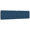 vidaXL Coussin de t&ecirc;te de lit bleu 200 cm tissu